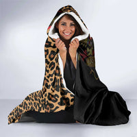 Malawi Hooded Blanket Coat of Arms & Leopard Print - Unique Motif Fusion