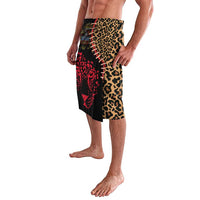 Malawi Lavalava Coat of Arms & Leopard Print - Unique Motif Fusion