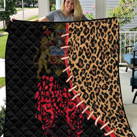Malawi Quilt Coat of Arms & Leopard Print - Unique Motif Fusion