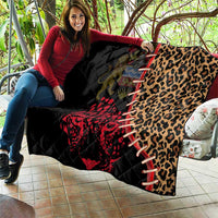 Malawi Quilt Coat of Arms & Leopard Print - Unique Motif Fusion