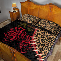 Malawi Quilt Bed Set Coat of Arms & Leopard Print - Unique Motif Fusion