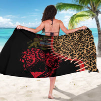 Malawi Sarong Coat of Arms & Leopard Print - Unique Motif Fusion