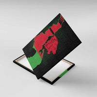 Malawi Map Shaped Lion Canvas Wall Art Unique Country and Wildlife Fusion Design