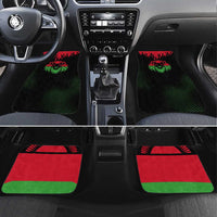 Malawi Map Shaped Lion Car Mats Unique Country and Wildlife Fusion Design