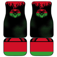 Malawi Map Shaped Lion Car Mats Unique Country and Wildlife Fusion Design