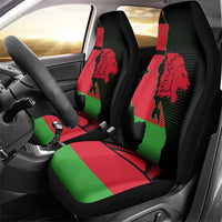 Malawi Map Shaped Lion Car Seat Cover Unique Country and Wildlife Fusion Design