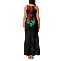 Malawi Map Shaped Lion Family Matching Tank Maxi Dress and Hawaiian Shirt Unique Country and Wildlife Fusion Design