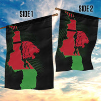 Malawi Map Shaped Lion Garden Flag Unique Country and Wildlife Fusion Design
