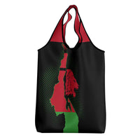 Malawi Map Shaped Lion Grocery Bag Unique Country and Wildlife Fusion Design