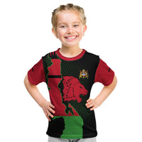 Malawi Map Shaped Lion Kid T Shirt Unique Country and Wildlife Fusion Design