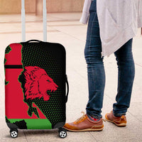 Malawi Map Shaped Lion Luggage Cover Unique Country and Wildlife Fusion Design