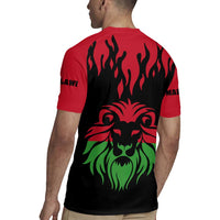 Malawi Map Shaped Lion Rugby Jersey Unique Country and Wildlife Fusion Design