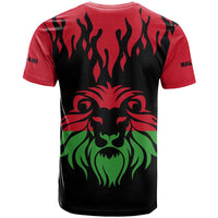 Malawi Map Shaped Lion T Shirt Unique Country and Wildlife Fusion Design