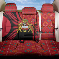 Malawi Patterns Back Car Seat Cover Blended with Flag Colors & National Emblem - Cultural Fusion Design