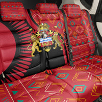 Malawi Patterns Back Car Seat Cover Blended with Flag Colors & National Emblem - Cultural Fusion Design