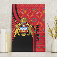 Malawi Patterns Canvas Wall Art Blended with Flag Colors & National Emblem - Cultural Fusion Design