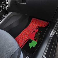 Malawi Patterns Car Mats Blended with Flag Colors & National Emblem - Cultural Fusion Design