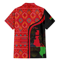 Malawi Patterns Family Matching Mermaid Dress and Hawaiian Shirt Blended with Flag Colors & National Emblem - Cultural Fusion Design