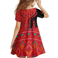 Malawi Patterns Family Matching Puletasi and Hawaiian Shirt Blended with Flag Colors & National Emblem - Cultural Fusion Design