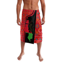 Malawi Patterns Lavalava Blended with Flag Colors & National Emblem - Cultural Fusion Design
