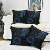 Odin Norse Mythology Pillow Cover Viking Rune Art Style