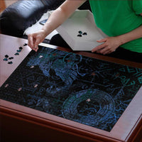 Odin Norse Mythology Puzzle Viking Rune Art Style