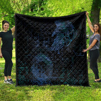Odin Norse Mythology Quilt Viking Rune Art Style