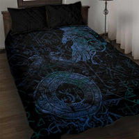Odin Norse Mythology Quilt Bed Set Viking Rune Art Style