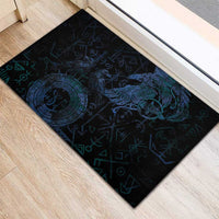 Odin Norse Mythology Rubber Doormat Viking Rune Art Style