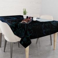 Odin Norse Mythology Tablecloth Viking Rune Art Style