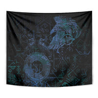 Odin Norse Mythology Tapestry Viking Rune Art Style