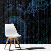 Odin Norse Mythology Window Curtain Viking Rune Art Style