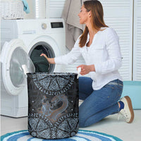 Thor and Jormungandr Norse Mythology Viking Laundry Basket Celtic Knot and Rune Art Style