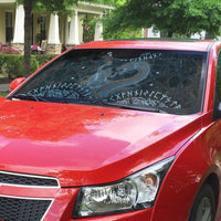 Thor and Jormungandr Norse Mythology Viking Auto Sun Shade Celtic Knot and Rune Art Style