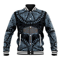 Thor and Jormungandr Norse Mythology Viking Baseball Jacket Celtic Knot and Rune Art Style
