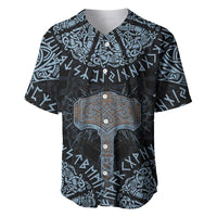 Thor and Jormungandr Norse Mythology Viking Baseball Jersey Celtic Knot and Rune Art Style