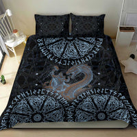 Thor and Jormungandr Norse Mythology Viking Bedding Set Celtic Knot and Rune Art Style