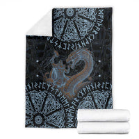Thor and Jormungandr Norse Mythology Viking Blanket Celtic Knot and Rune Art Style