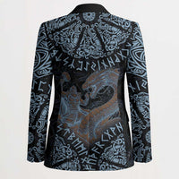Thor and Jormungandr Norse Mythology Viking Blazer Celtic Knot and Rune Art Style