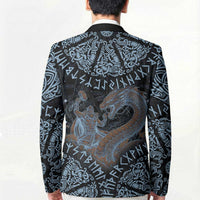 Thor and Jormungandr Norse Mythology Viking Blazer Celtic Knot and Rune Art Style
