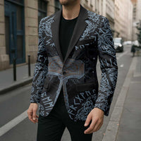 Thor and Jormungandr Norse Mythology Viking Blazer Celtic Knot and Rune Art Style