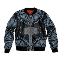 Thor and Jormungandr Norse Mythology Viking Bomber Jacket Celtic Knot and Rune Art Style