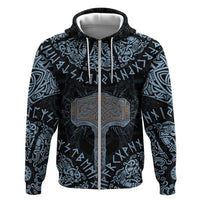 Thor and Jormungandr Norse Mythology Viking Hoodie Celtic Knot and Rune Art Style