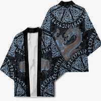 Thor and Jormungandr Norse Mythology Viking Kimono Celtic Knot and Rune Art Style