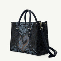 Thor and Jormungandr Norse Mythology Viking Leather Bag Celtic Knot and Rune Art Style