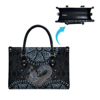 Thor and Jormungandr Norse Mythology Viking Leather Bag Celtic Knot and Rune Art Style