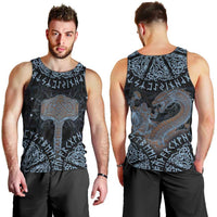 Thor and Jormungandr Norse Mythology Viking Men Tank Top Celtic Knot and Rune Art Style