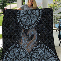 Thor and Jormungandr Norse Mythology Viking Quilt Celtic Knot and Rune Art Style