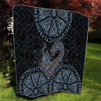 Thor and Jormungandr Norse Mythology Viking Quilt Celtic Knot and Rune Art Style