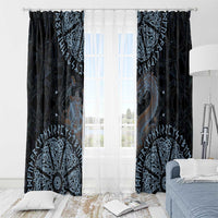 Thor and Jormungandr Norse Mythology Viking Window Curtain Celtic Knot and Rune Art Style